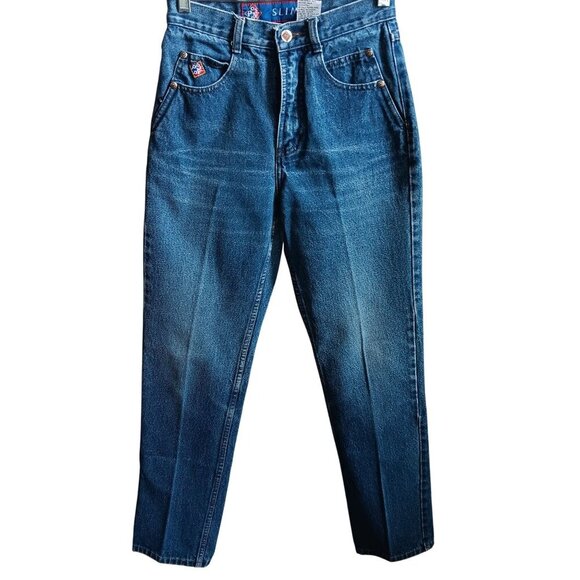 Vintage Women's Jeans 1/2 26 W  1990's POSTED WESTERN RANCH MOM DENIM Slim 26x31 - Picture 2 of 8